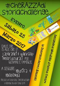 Volantino cheRAZZAdistoria EVENTO 25 marzo Rimini