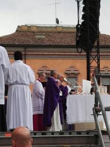 Il Papa durante la celebrazione liturgica