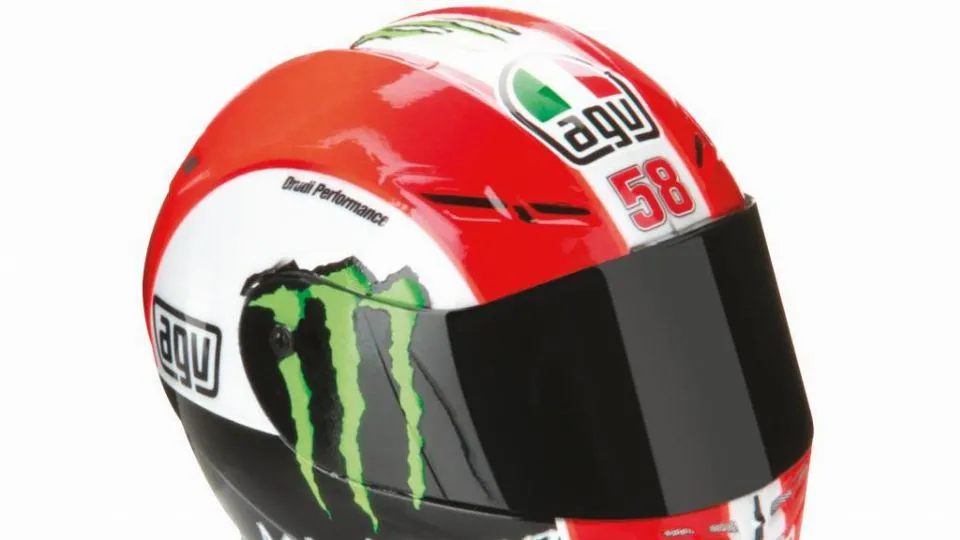 Il casco di Marco Simoncelli per la collana “I Caschi dei Grandi Campioni”
