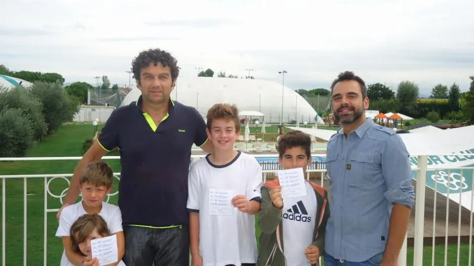 I tre vincitori con Nico Guastamacchia e Danilo Caimi