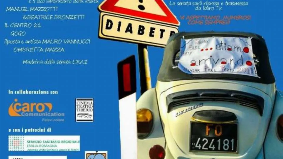 La locandina del “Sugar free party”