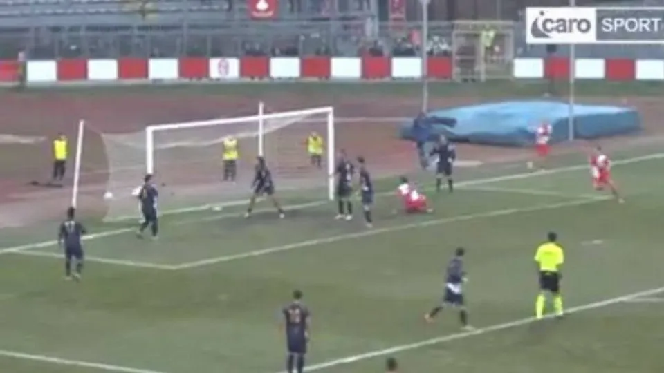Il gol di Di Deo per il 2-1 del Rimini
