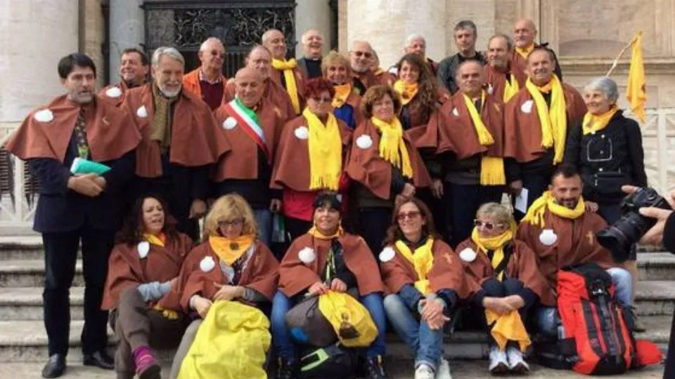 Un gruppo di pellegrini saludecesi