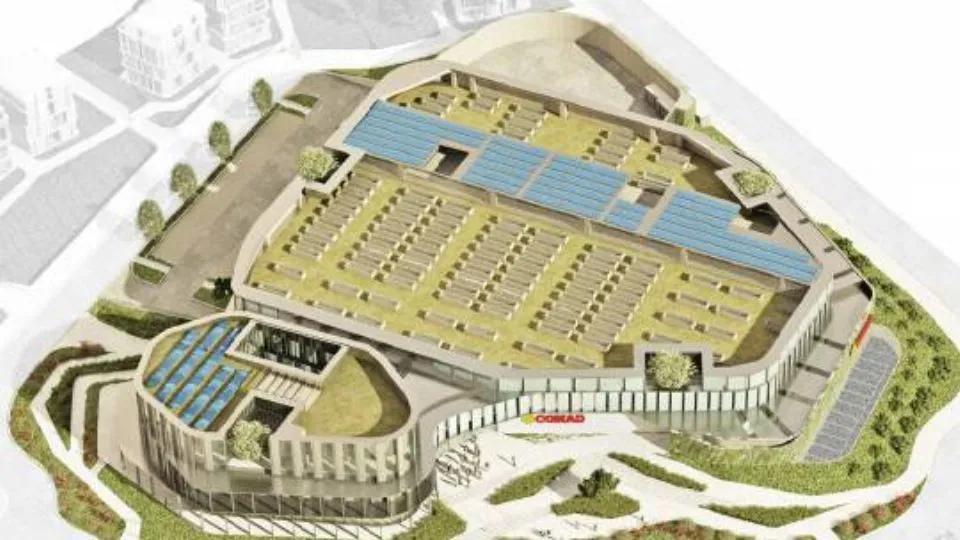 Un rendering del progetto Acquarena mai realizzato