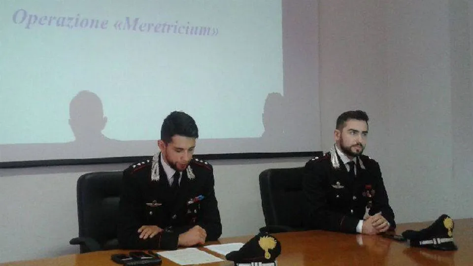 la conferenza stampa dei carabinieri