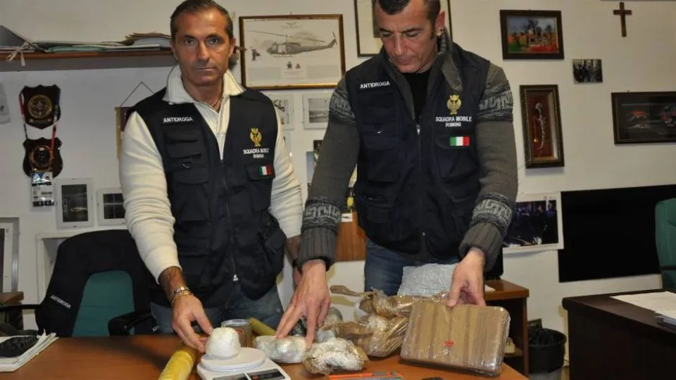 la droga sequestrata