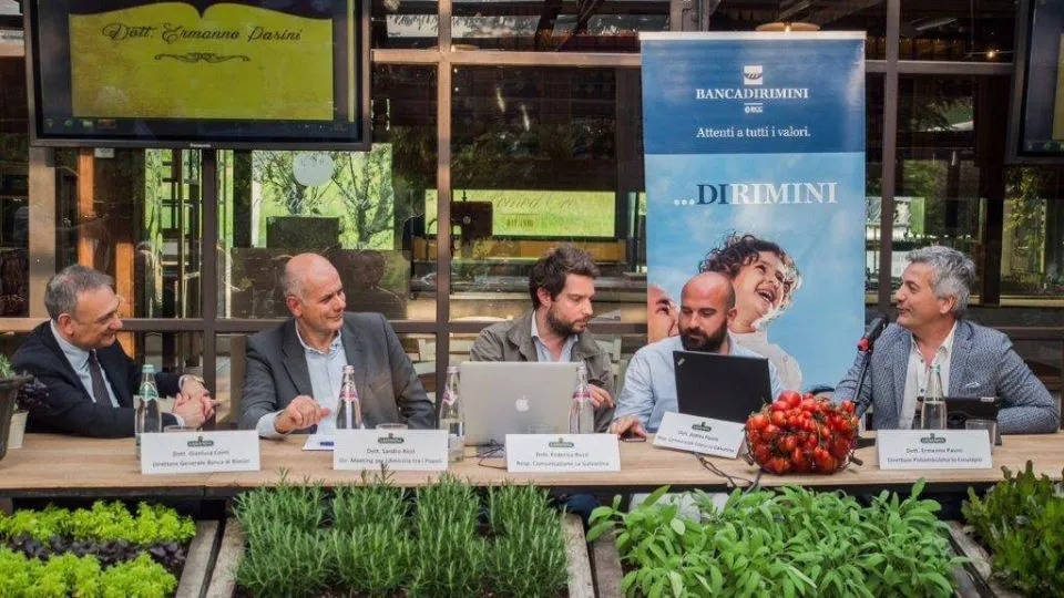 Un momento della Conversazione Imprenditoriale oranizzata il 7 maggio dalla Banca di Rimini