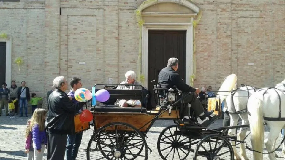 Zaira Albanesi in carrozza