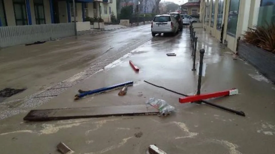 I danni del maltempo nella zona del mare a Bellaria