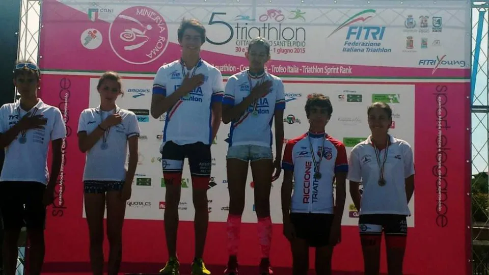 Nicolò strada sul podio del Triathlon a Porto Sant’Elpidio