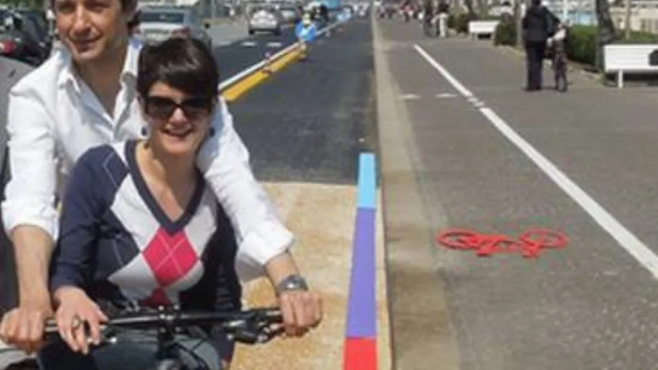 Gnassi e la Visintin alla presentazione della ciclabile