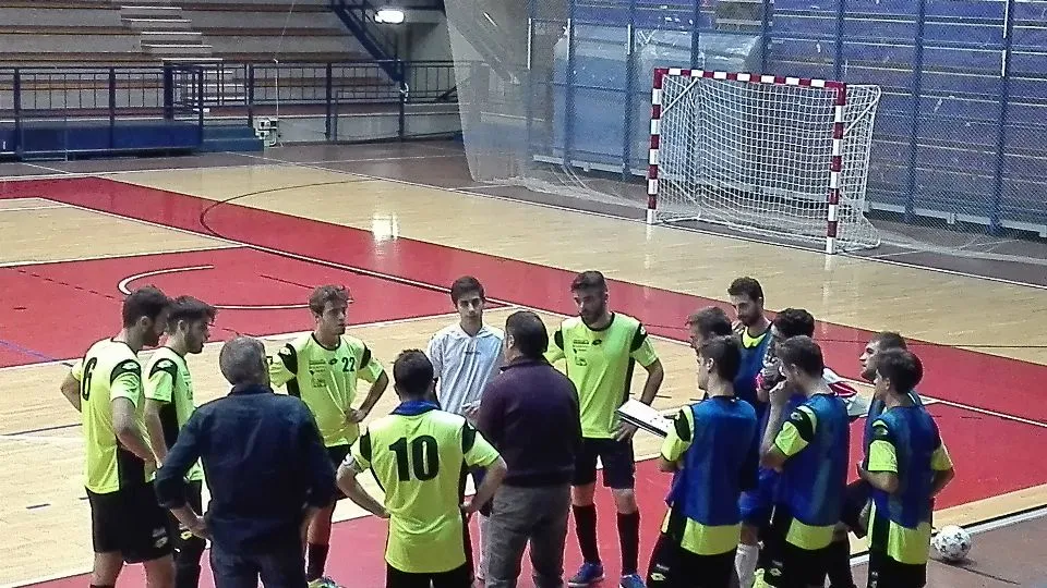 Un time out del Calcio a 5 Rimini