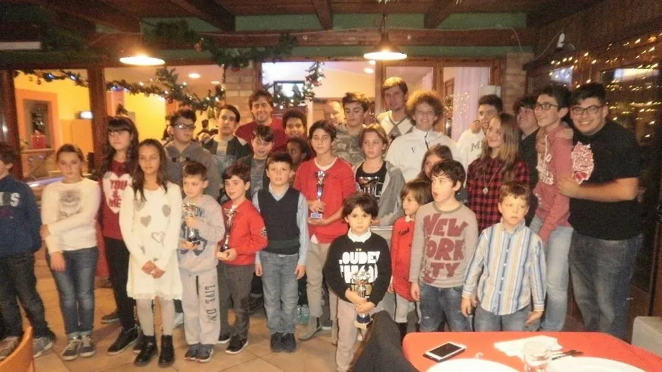 Gli allievi della scuola del Circolo Tennis Cervia