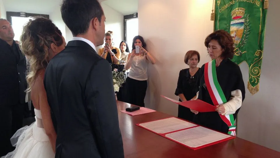 Il matrimonio celebrato ieri al castello degli Agolanti