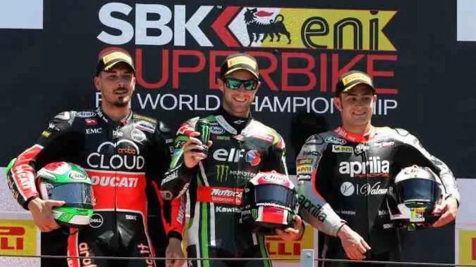 podio di SBK in gara 2