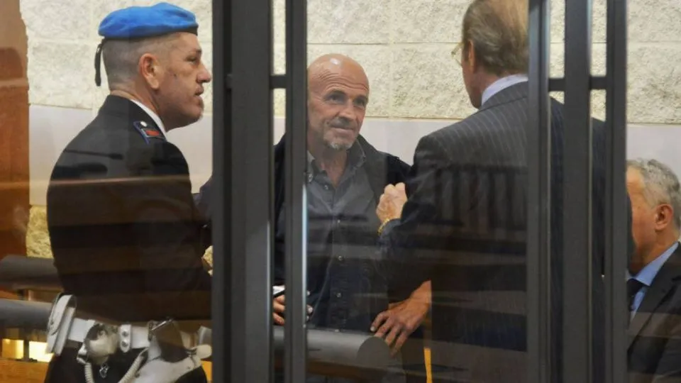 Loris Stecca in tribunale
