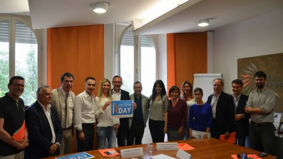 Claudio Montanari, Andrea Corsini, Stefano Giuliodori, Emanuele Burioni ed i rappresentati delle Categorie economiche, Club di prodotto, Associazioni e Consorzi e Comitati cittadini di Riccione