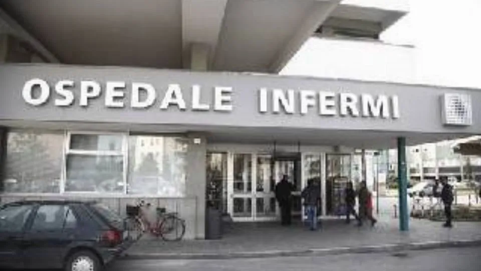 L’ingresso dell’ospedale Infermi di Rimini