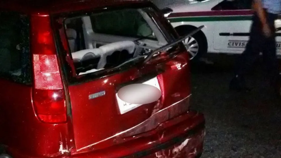 La Fiat Punto utilizzata per la spaccata (Adriapress)
