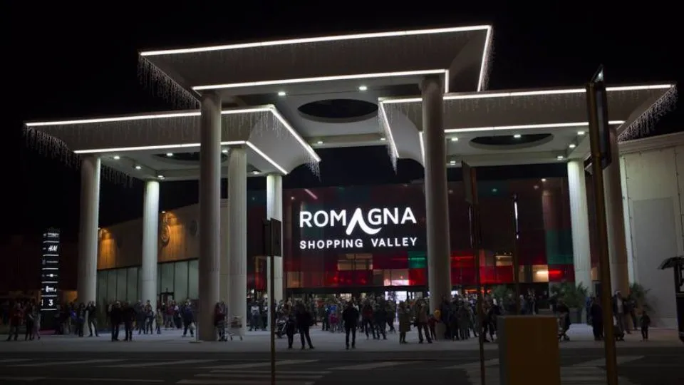 L’esterno del Romagna Shopping Valley (archivio)