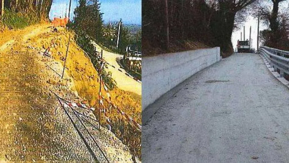 via Ruina prima e dopo l’intervento
