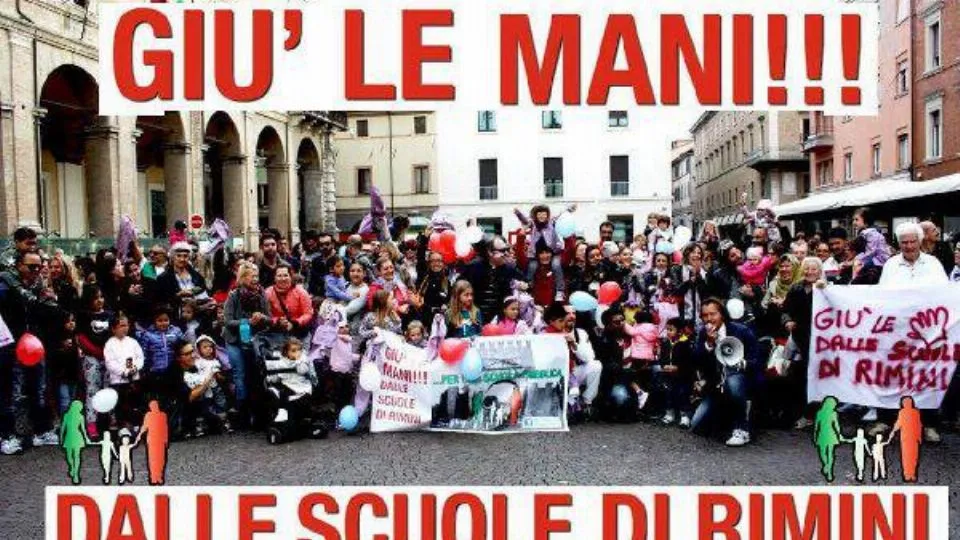 una manifestazione in piazza