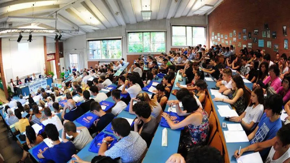 L’aula Magna del Liceo Einstein di Rimini

