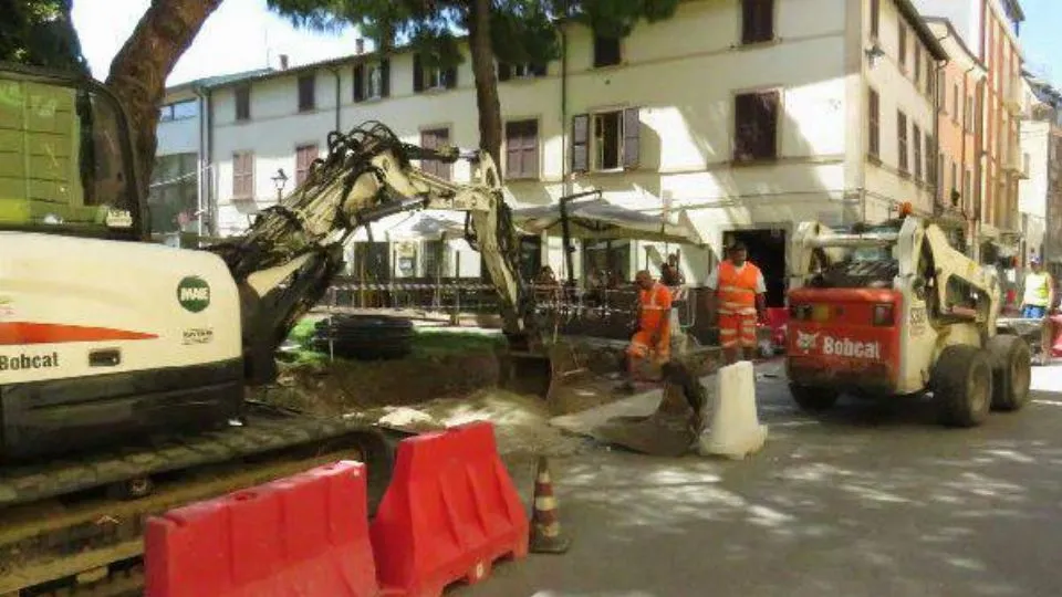 i lavori in via Quintino Sella
