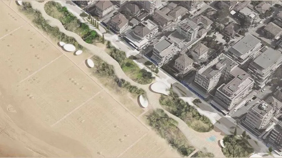 un rendering del lungomare
