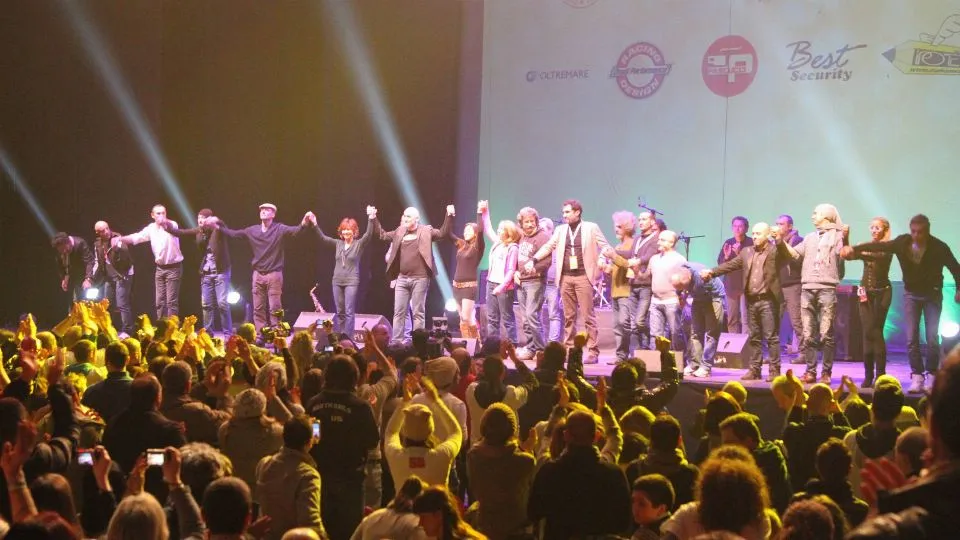 Il gran finale dell’edizione riminese del 2012 della serata “Buon Compleanno Sic”
