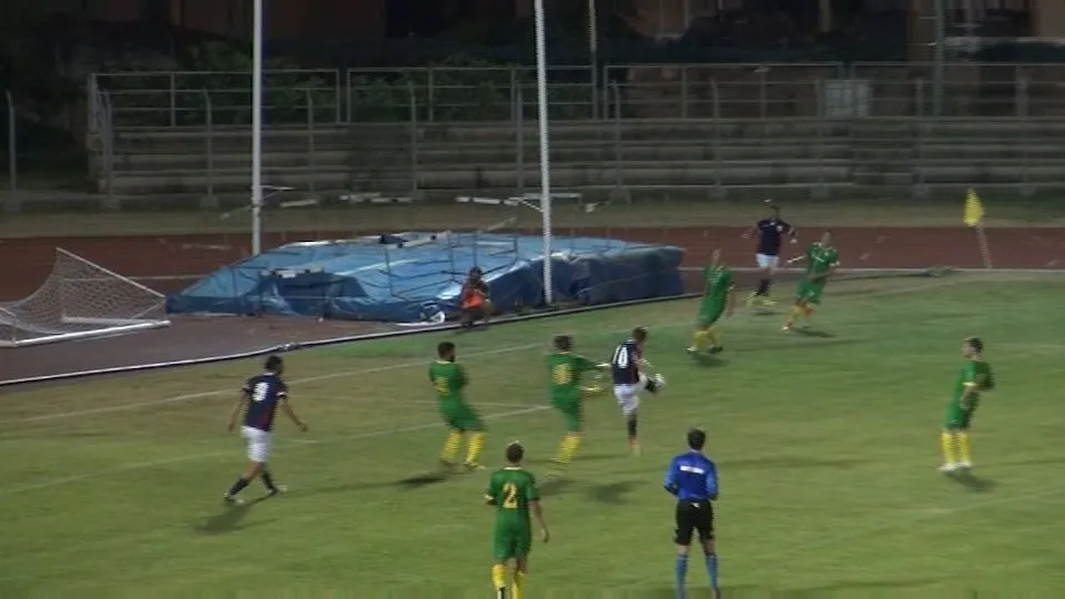 La volée al volo di Arlotti per il 2-0
