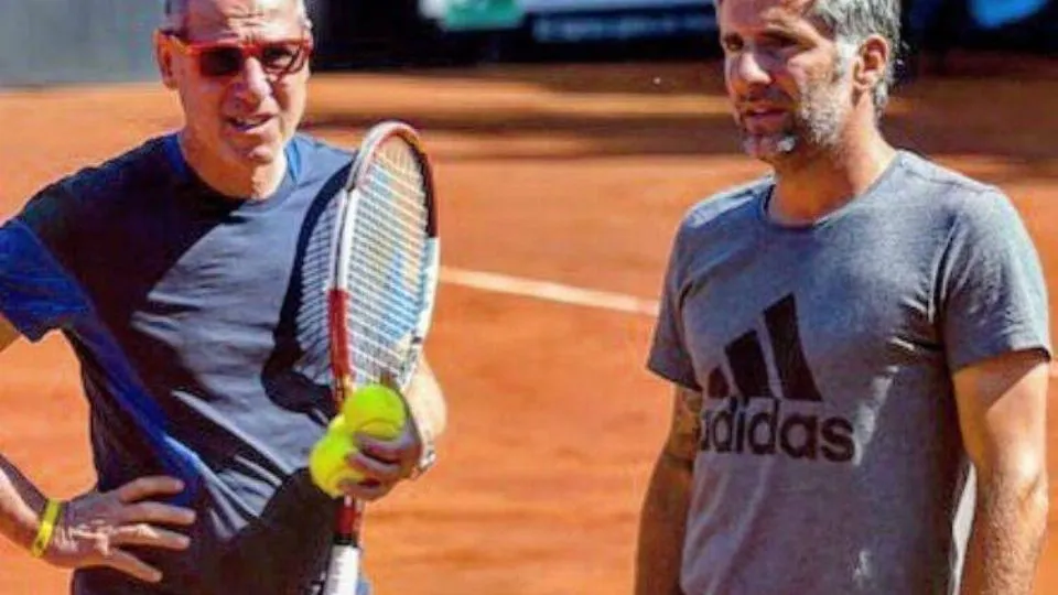 Corrado Barazzutti insieme a Giorgio Galimberti
