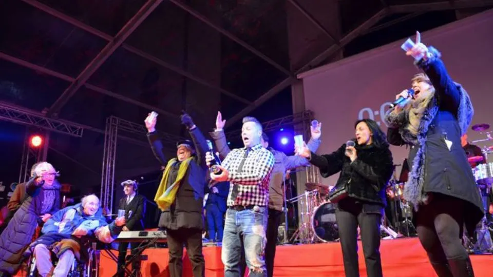 Il brindisi a Riccione
