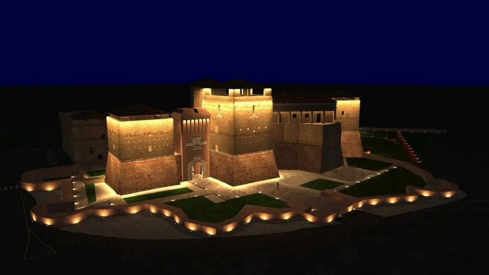 Come sarà Castel Sismondo di notte