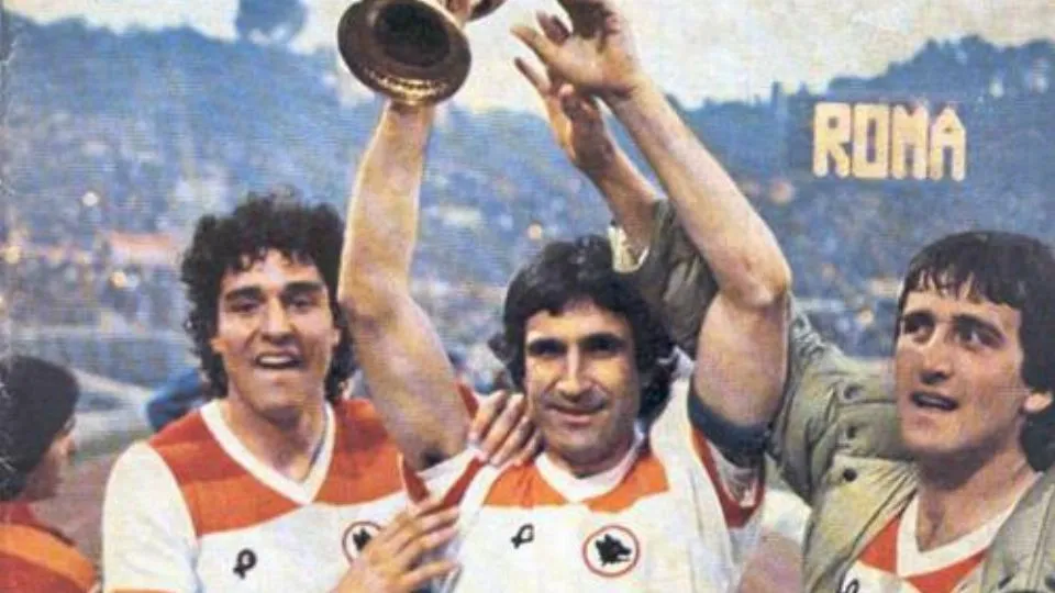 Santarini con la Coppia Italia 1979-80
