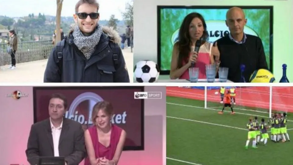 Alcuni momenti della domenica e del lunedì di calcio di Icaro TV