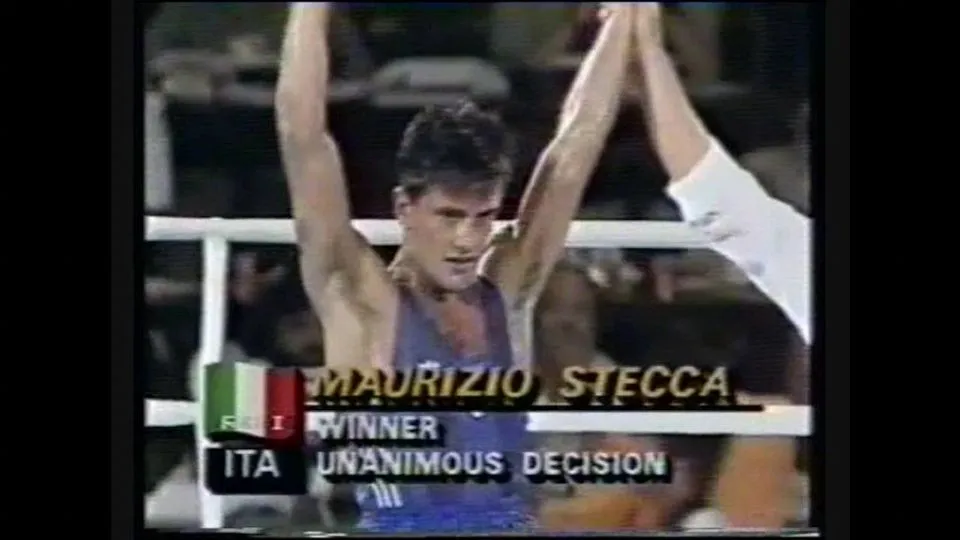 Maurizio Stecca proclamato vincitore a Los Angeles 1984