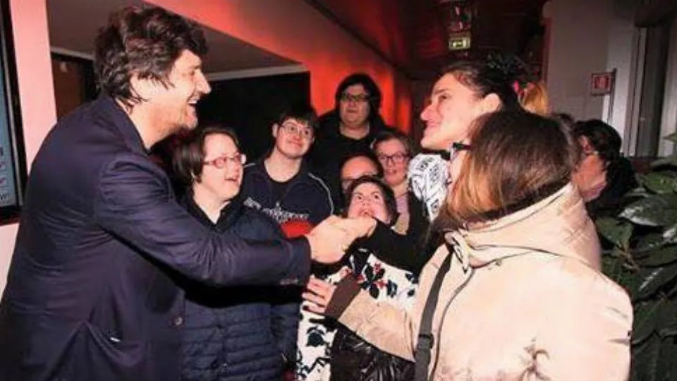 De Luigi e i ragazzi del Centro21( da FB)
