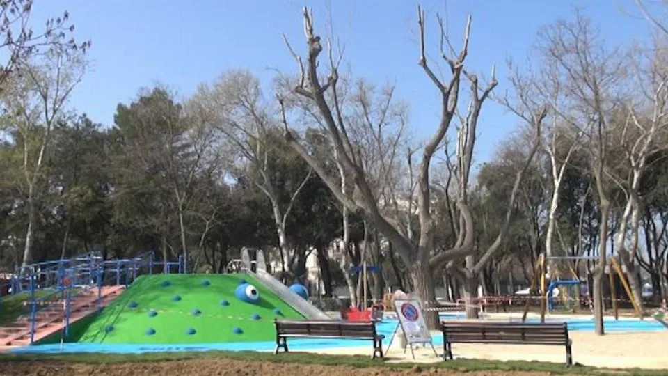 il parco in attesa degli ultimi ritocchi
