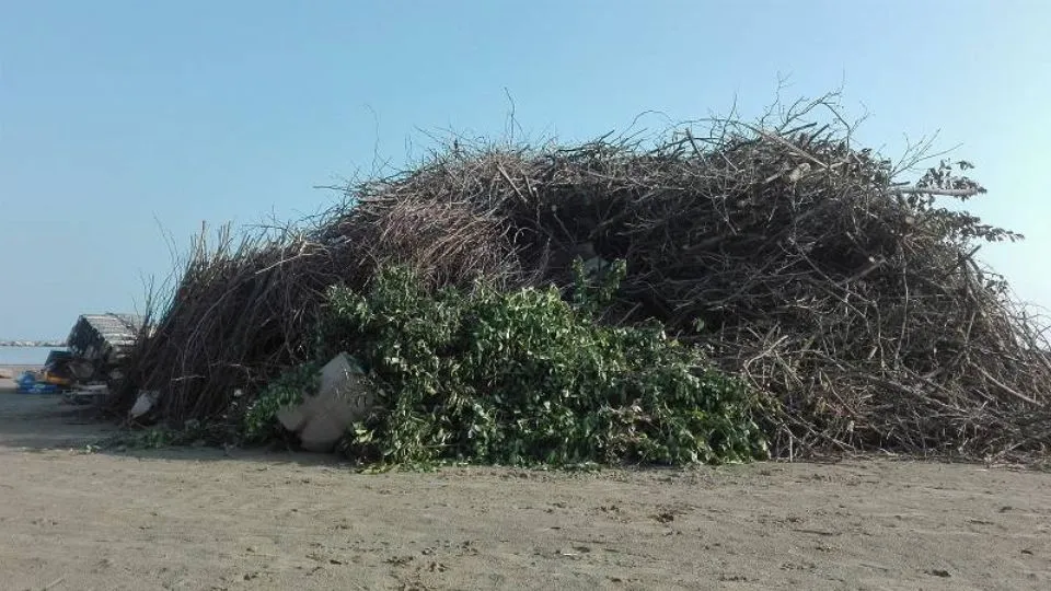 la catasta in spiaggia a Viserba