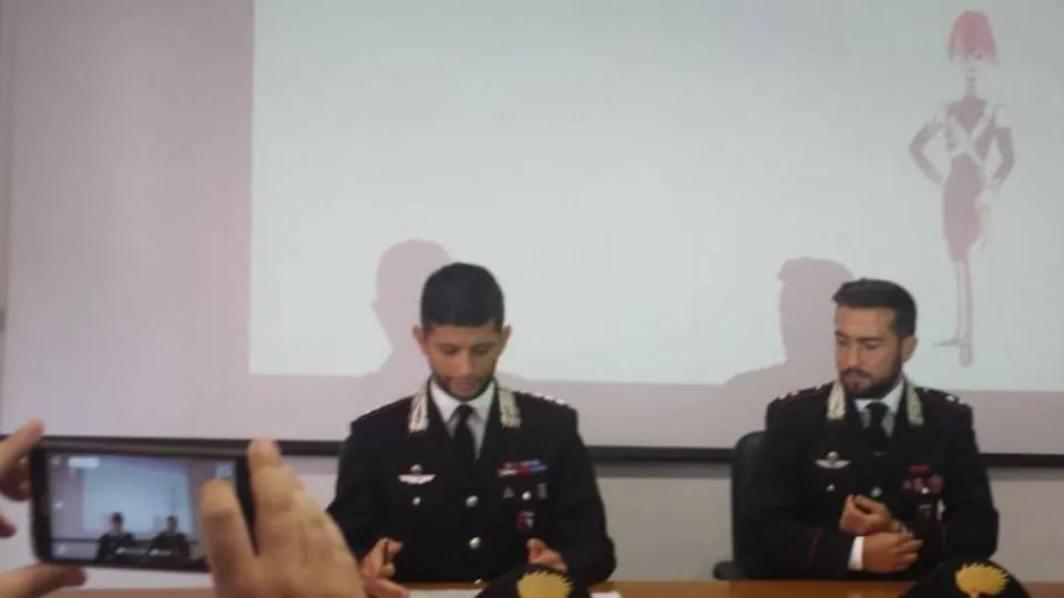 la conferenza stampa dei Carabinieri