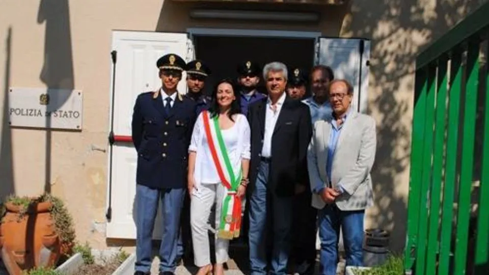 Il sindaco Renata Tosi al posto estivo di Polizia di Riccione nel 2015