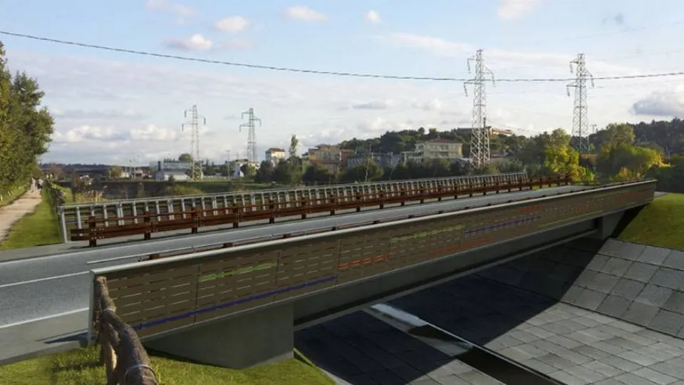 un rendering del ponte Ausa
