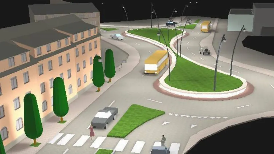 rendering della  Rotatoria via Repubblica-Flaminia Conca
