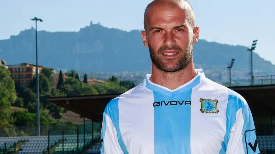 Samuele Olivi con la maglia del San Marino