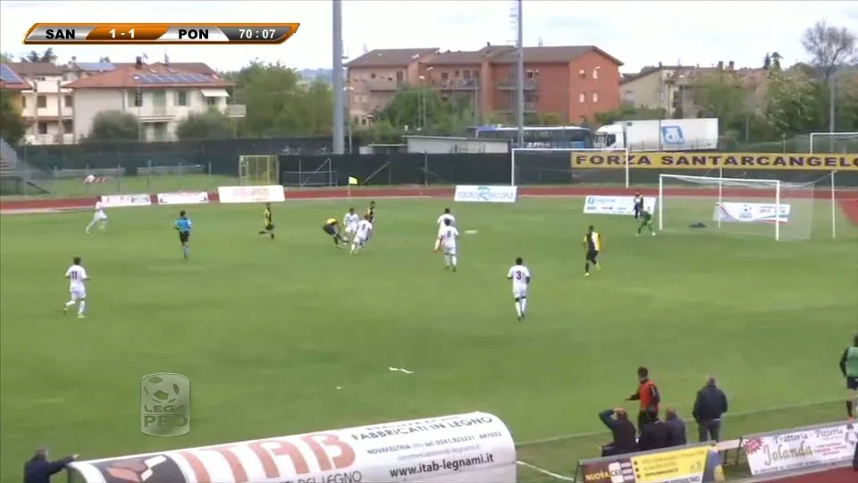 Il gol di Bardelloni per il 2-1 (Sportube)