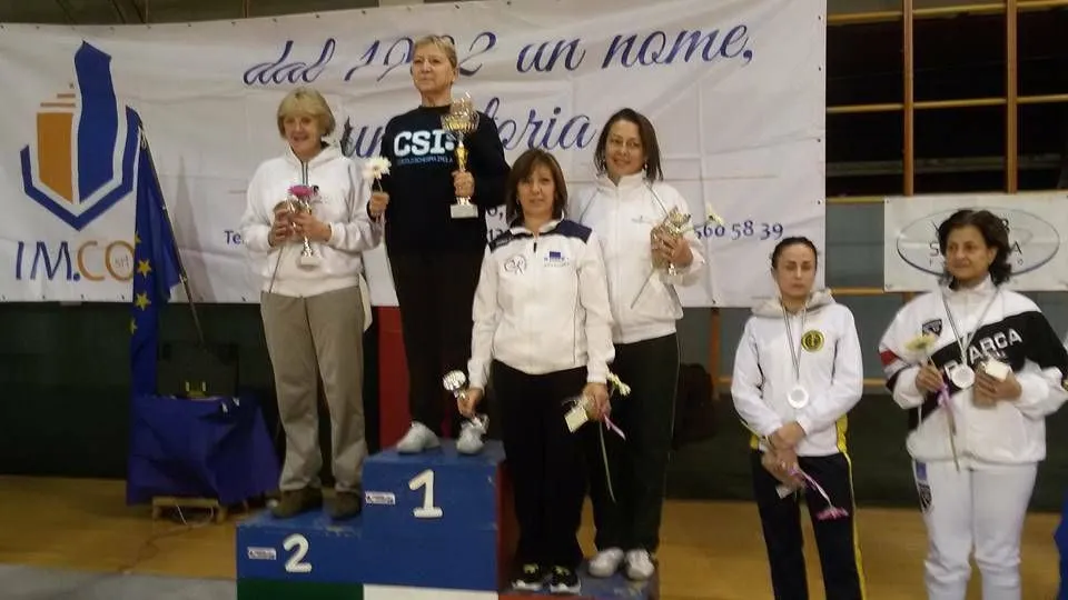 Il podio del Fioretto femminile
