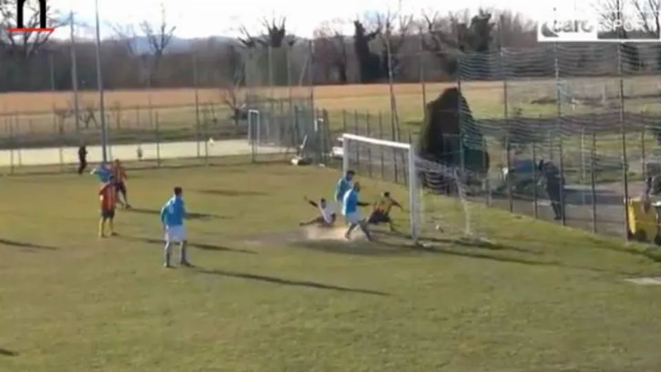 Il gol di Polverini che sblocca il risultato