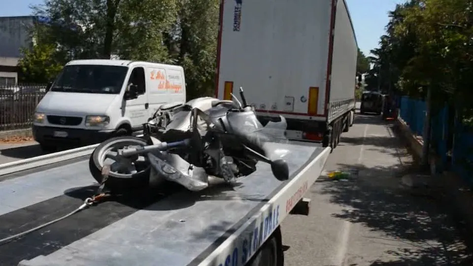 L’incidente di oggi a Coriano (Adriapress)
