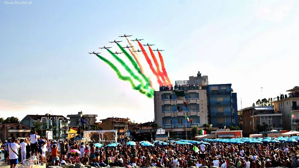 L’esibizione delle Frecce Tricolori nel 2015 (Foto Alessia Bocchini)
